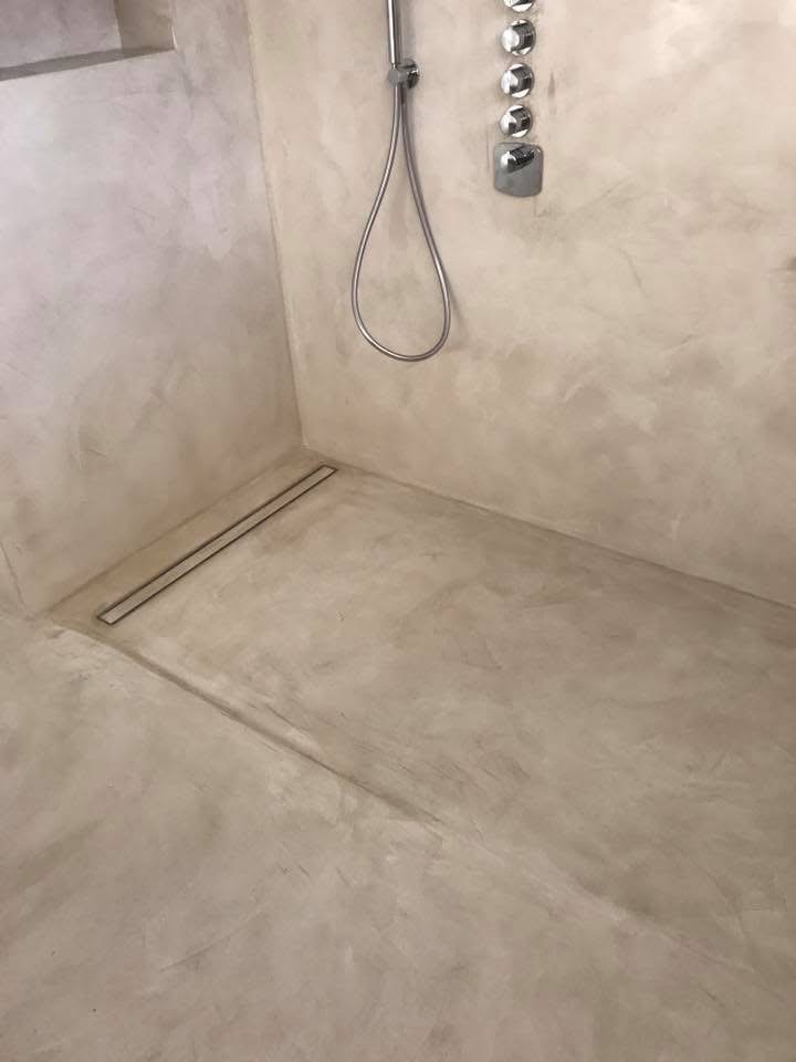 Béton ciré - douche italienne